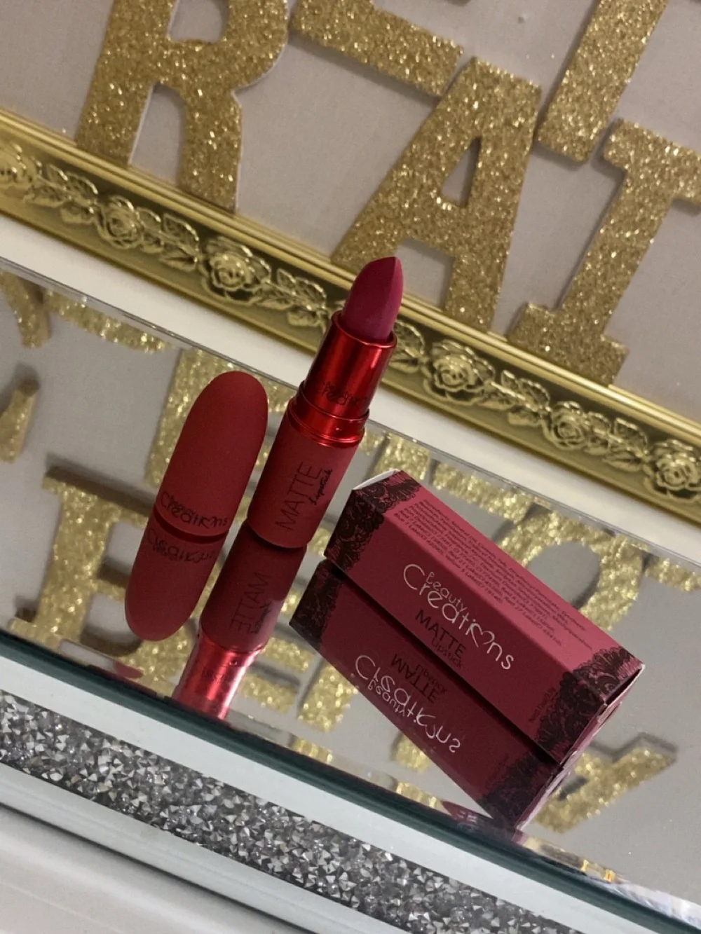 Bold True Red Matte Lipstick #3